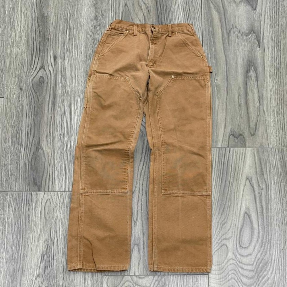 Vintage Carhartt Double Knee Work Pants Duck Canvas Carhartt Brown 31x32 USA